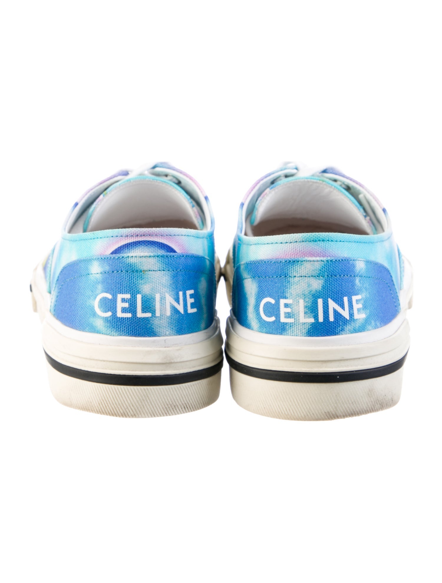 Celine Canvas Tie-Dye Print Sneakers